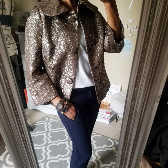 Banana Republic Metallic Blazer Small - Picture 2 of 10